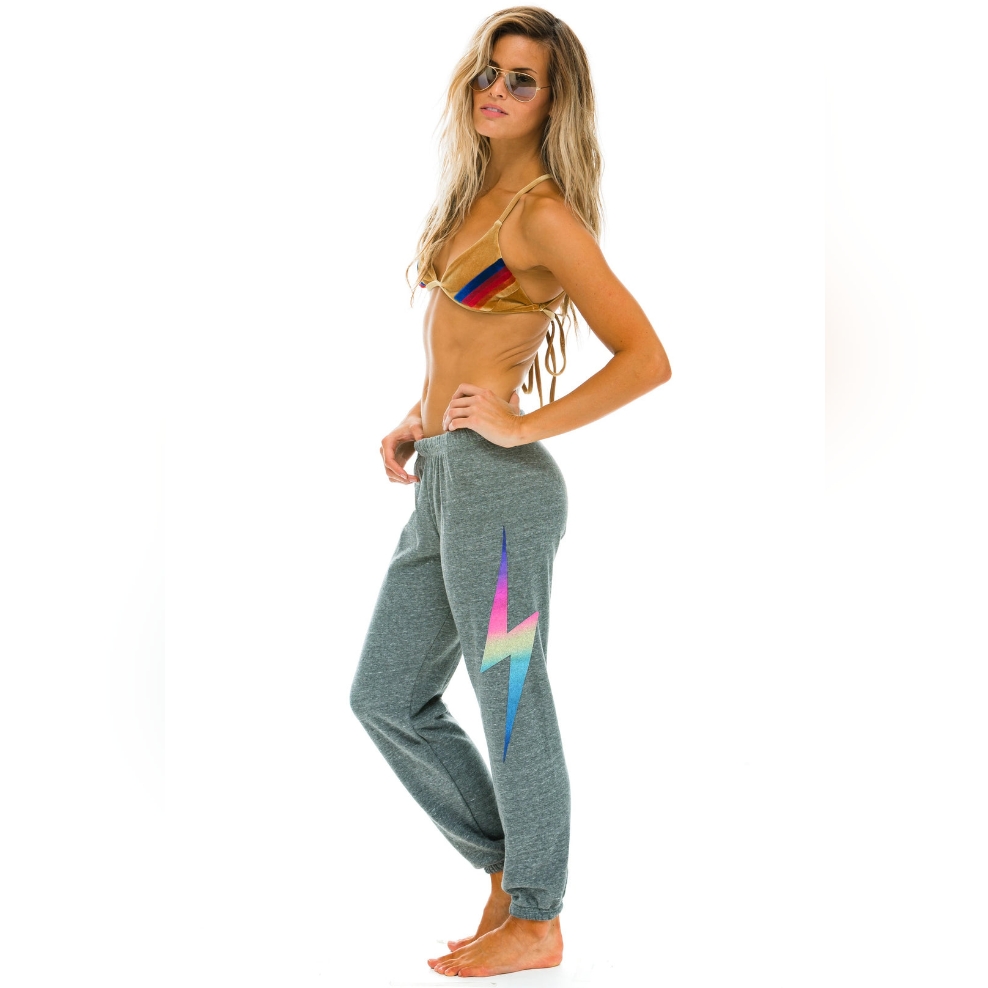 Aviator Nation - Bolt Women's Sweatpant In Heather/Rainbow Pink